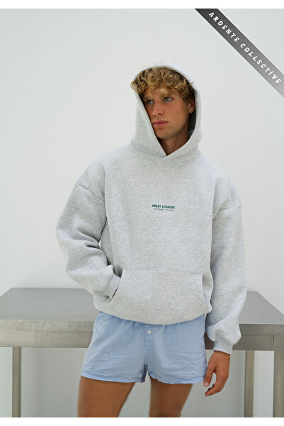 Arz giyim Hanorac gri supradimensionat pentru bărbați tricou