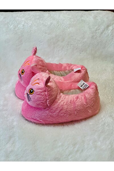 Bayramoğlu Kedi Figürlü Sessiz Taban Pofuduk Ev Terliği