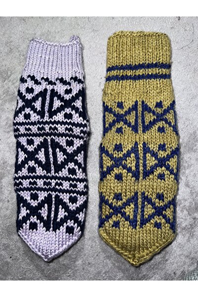 MESKSTORE El Örgü Sıcak&Yumuşak Tutan Kışlık Çorap 38-39