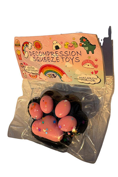 yumurcakstore Kedi patisi taba sukuşi squishy stres oyuncağı yumuşacık jel oyuncak skuşi pembe