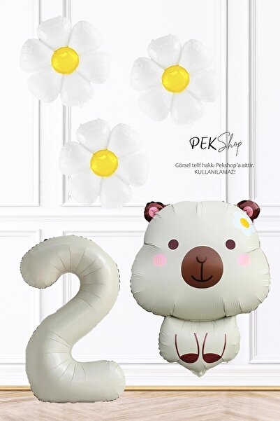 PEKSHOP Σετ μπαλονιών γενεθλίων με θέμα την καπιμπάρα και μπαλόνια μαργαρίτας...