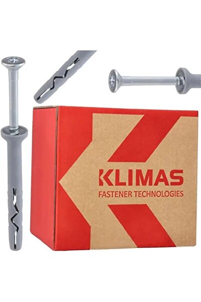 klimas Set 200 pcs 6x40 hammer-in wall plug