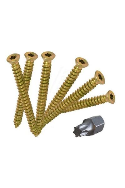 Om Set 50 pcs Window/Door Mounting Screws 7.5x122mm TX30