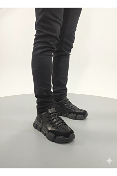 MARCOMEN Genuine Leather Thick Sole Lace-Up Men's Sneaker Shoes 20006