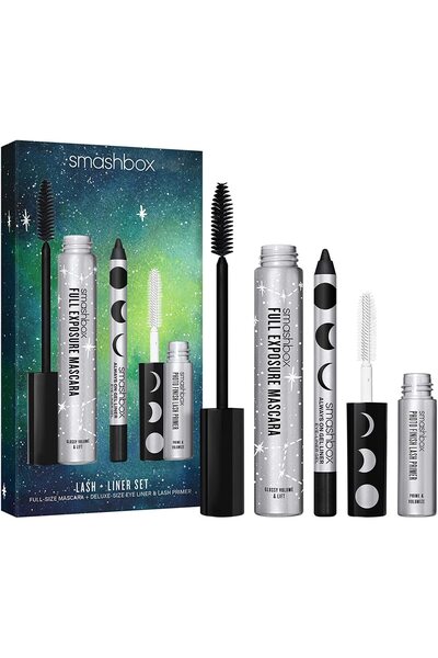 Smashbox Set Smashbox: Eyelash Primer, Always On, Gel Pencil Eyeliner, Volumizing, Mascara, Black,