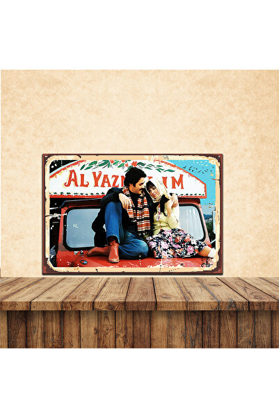 HD POSTER Yeşilçam Türkan Şoray Kadir İnanır Selvi Boylum Al Yazmalım Temalı 20 x 30 CM MDF Duvar Tablosu