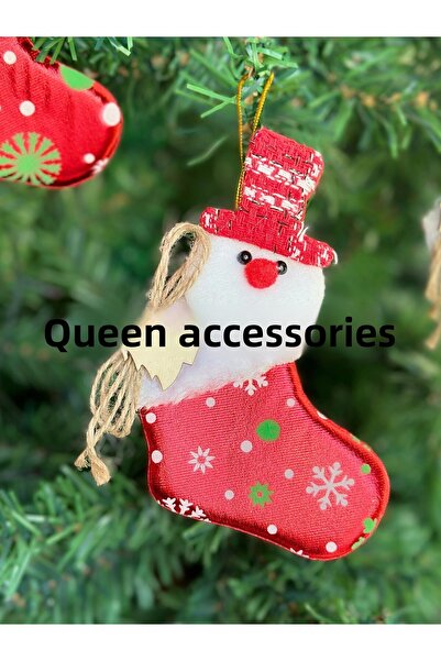 QUEEN AKSESUAR Bărbat de Crăciun cu șosete strălucitoare de lux - Decor de ju...