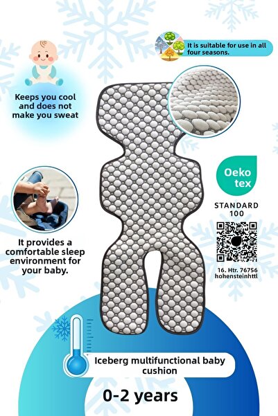 LITTLE DEDI وسادة عربة أطفال بتقنية قماش Iceberg 4D - متعددة الوظائف، 0-2 سنة