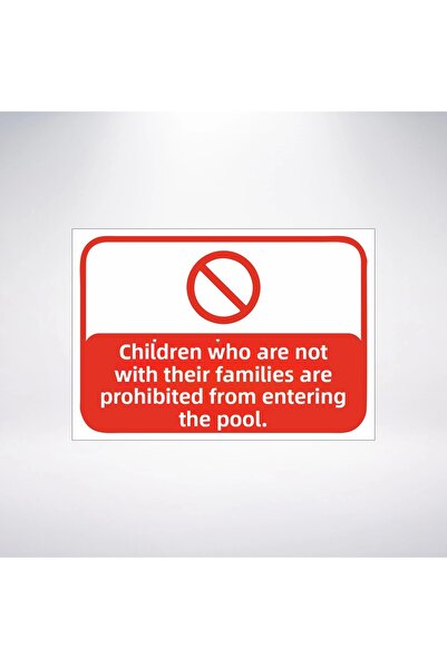 Reysa Tasarım ملصق أطفال لا يسكنون مع العائلة في حمام السباحة مقاس 20 × 28 سم