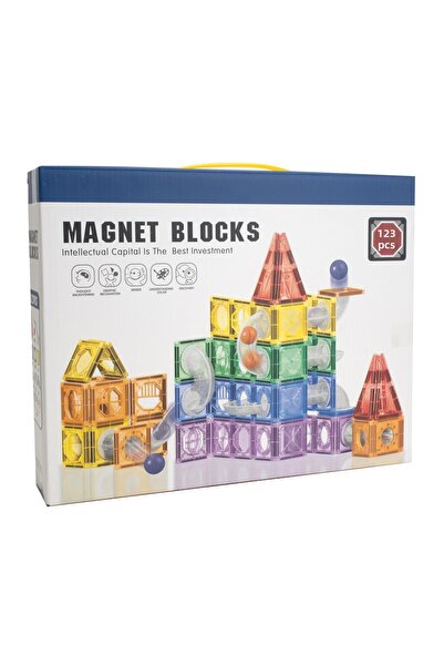 Fab N Funky مكعبات مغناطيسية ملونة للنوافذ - 123 قطعة