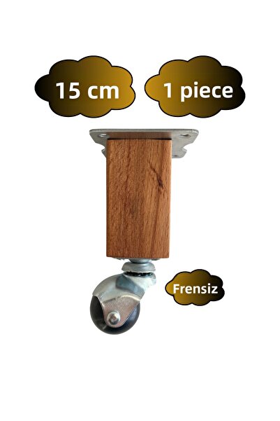 GOLDENWOODEN Picior din lemn Kale cu roată pentru mobilier, masă, dulap (FĂRĂ...