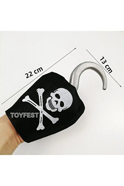TOYFEST Αξεσουάρ κοστουμιών για πάρτι Captain Jack Sparrow Pirate Single Hand Hook - 1 τεμάχιο