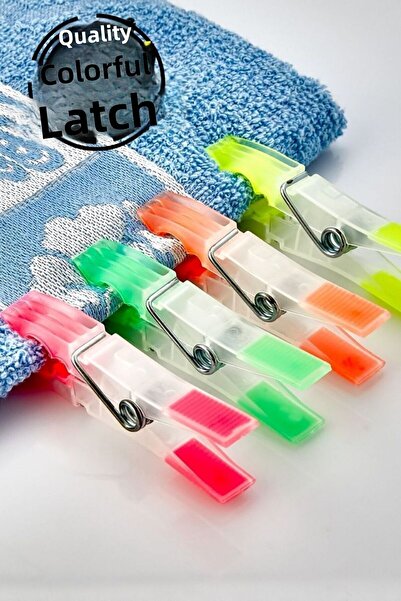 Comprox 1.Class Quality 12 Pieces Unbreakable and Stainless Pegs - COLORFUL