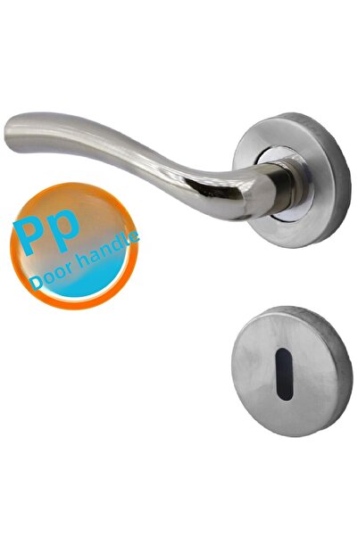 NZB مجموعة واحدة من النيكل - مقبض باب الغرفة مع شارة، مناسب لليد اليمنى واليسرى