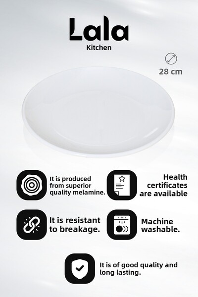 Lala Mutfak Gözde Serving Plate Set of 3 (Ø 28 cm - Stylish and Durable)