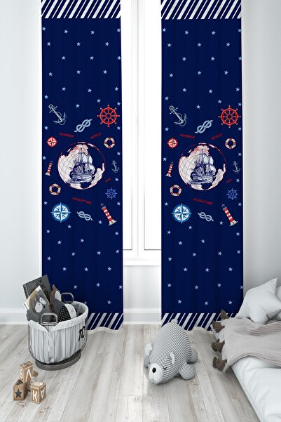 MASAL ODAM ستارة خلفية لغرفة الأطفال والرضع بتصميم سفينة بحار
