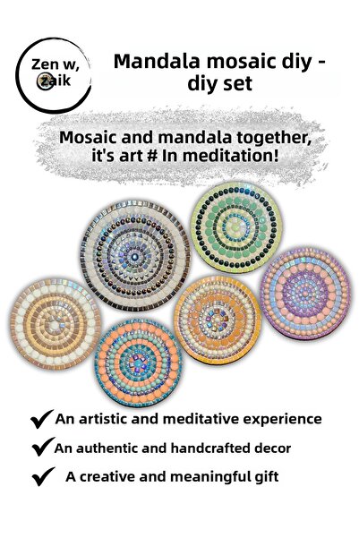 Zen Mozaik Mandala Mosaic DIY Set – Create Miracles with Your Creativity!