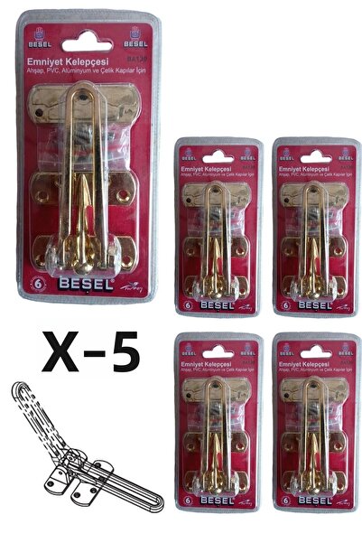 Beşel Σφιγκτήρας ασφαλείας πόρτας κίτρινος (5 τεμάχια)