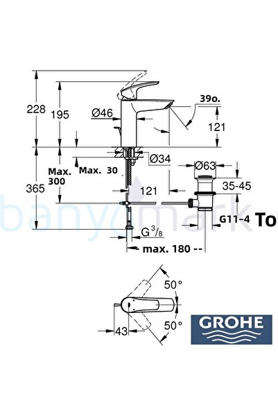 Grohe Eurosmart Sink Faucet with Flush Control, Matte Black - 233222433