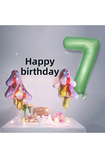 Bkmc Retro Green Matte Foil - Age Figure Follyo Balloon