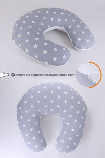 Umaybebek Breastfeeding Pillow Cushion, Cotton Fabric - Filled Pillow 60x60 Cm