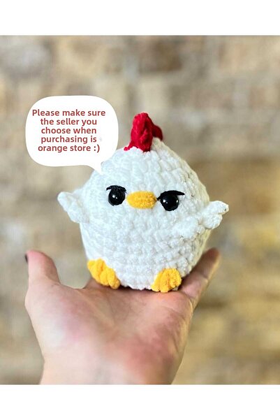 TURUNC STORE نفخة دجاج محبوكة يدويًا من يوموش