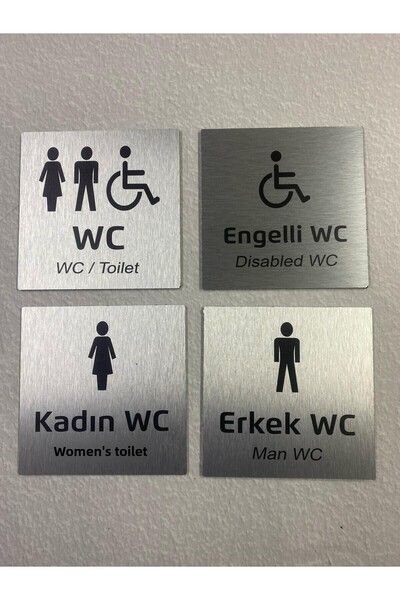 Dekokonsept Women & Men & Disabled Wc & Wc Direction Set