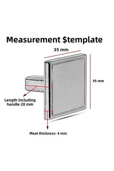 Badem10 4 bucăți de butoane pătrate din metal antic - mobilier, sertar de bucătărie, dulap și mâner