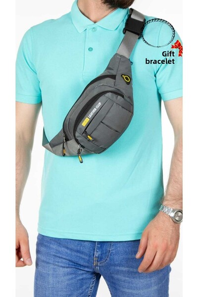 CERFF LEATHER CLUP Geantă de umăr și talie impermeabilă din țesătură Impertex...