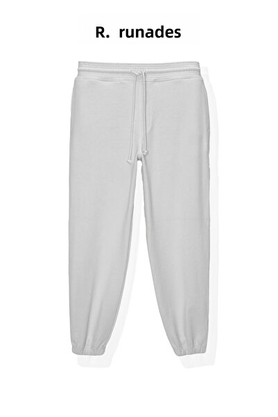 ruNadeS Unisex Basic Relax Fit Γκρι Φούτερ Jogger