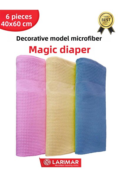 Larimar 6 bucăți cârpă decorativă britanică de curățare din microfibră / cârp...