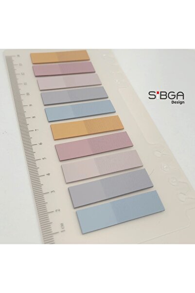 sibga tasarım Transparent Colored Post-It Note Paper - 200 Sheets Bookmark Sticker