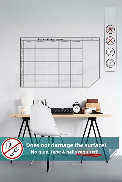 Pi Papers Planificator de planuri de lucru Kpss - Hârtie inteligentă care nu este lipicioasă, cu suport pentru documente de notițe