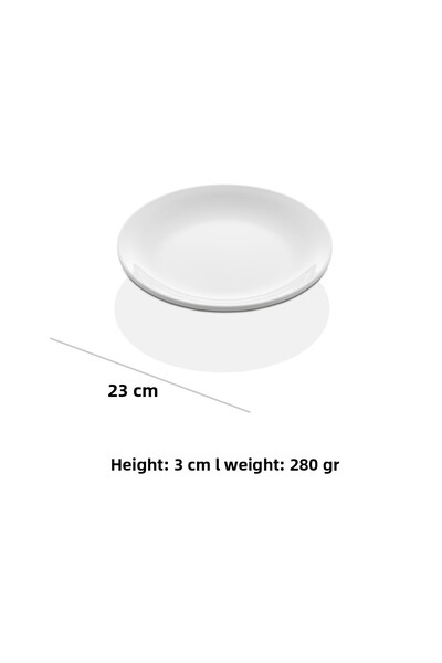 Alezy 587 Göreme Melamine Thermostar International Service Plate 23 cm White