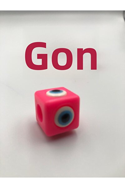 DUCK HOBY 10 قطع من خرز البلاستيك باللون الوردي الداكن مقاس 16 × 16 ملم