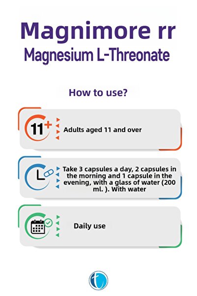 Magnimore Magnesium L-Threonate 60 Herbal Capsules Magnesium L-Threonate