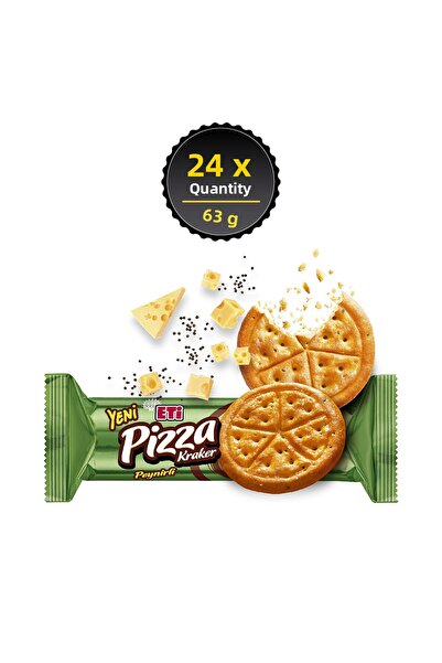 Eti 63 جرام × 24 قطعة بسكويت بيتزا بالجبنة
