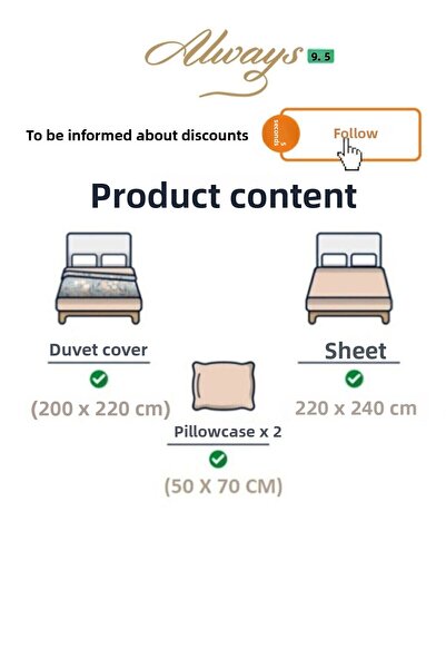 Always Ranforce Double Sided Double Duvet Cover Set