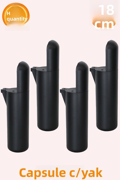 Badem10 Capsula Bohemian (PREMIUM) Mobila Canapea Unitate TV Fotoliu Baza Picior Picioare Negru 18 Cm 4 Buc