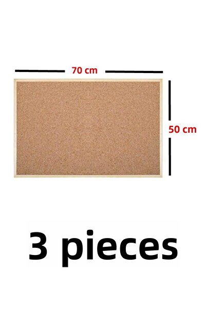 Noki 3 Pieces Cork Board Wooden Eco Frame 50x70 Cm