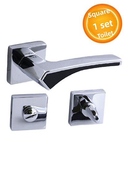 Badem10 (1 SET) ARMEX Buton pătrat pentru ușă WC, potrivit pentru dreapta și ...