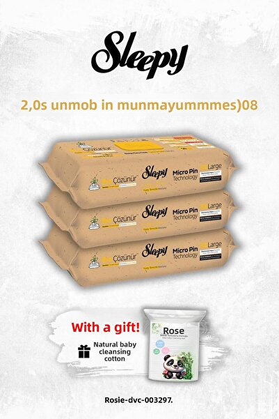 Sleepy 3 قطع من مناشف تنظيف الأسطح بالقرنفل والقرفة القابلة للذوبان الحيوي 50...