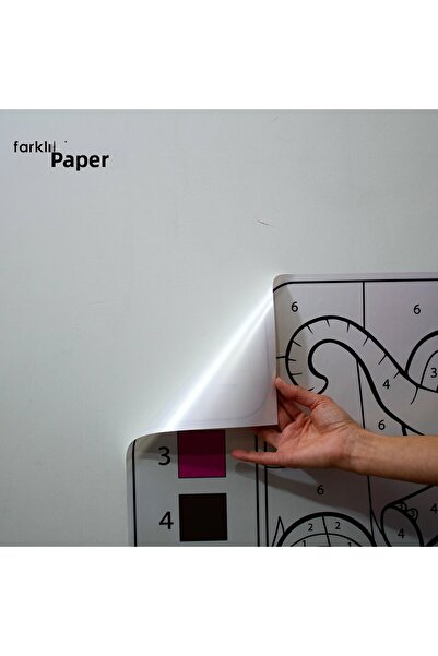 Farklı Bi Kağıt ورق ثابت مع خاصية التثبيت الذاتي، طلاء بالرقم 50 × 50 سم