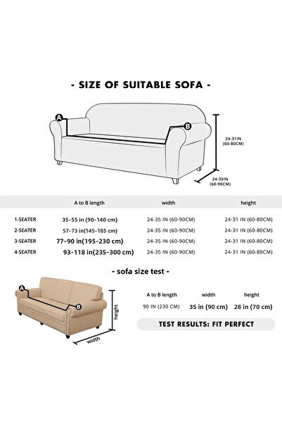 uzhanem Lycra seat cover flexible square pattern three-seater seat cover with washable rubber