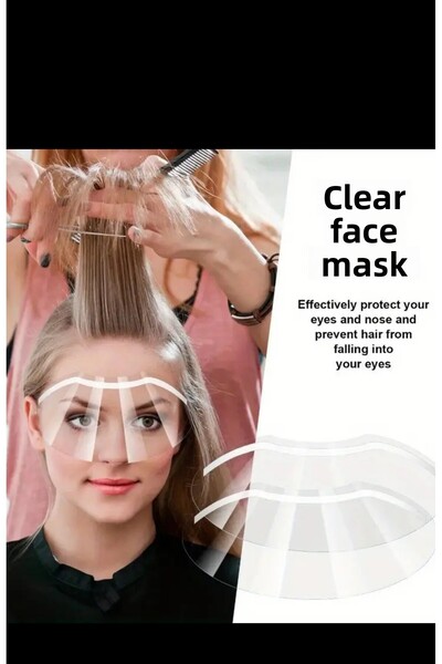 Marmara Vagceilmezsac for Hairdressers Face Protector during Cutting 10 Pieces Transparent Unisex from Hair to Water