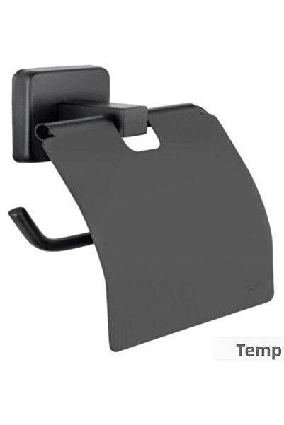 Tema حامل ورق مربع أسود غير لامع مع غطاء - 71711-2m