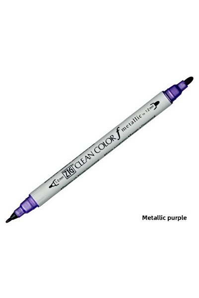 Zig Clean Color F Double Tip Pen 124 Metallic Violet