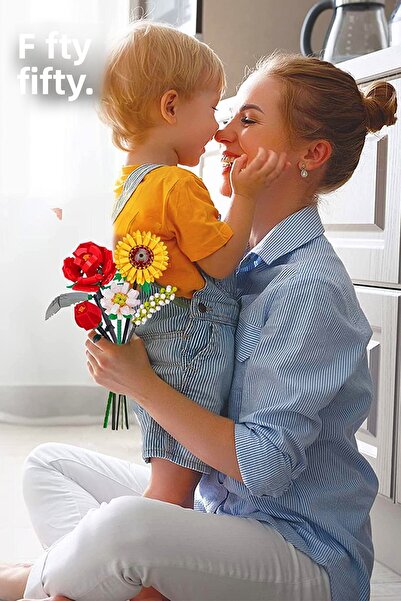 Vagonlife Loz Decorative and Collectible Flower Bouquet 568 Pieces Flower Model Making Set Fflz-1659