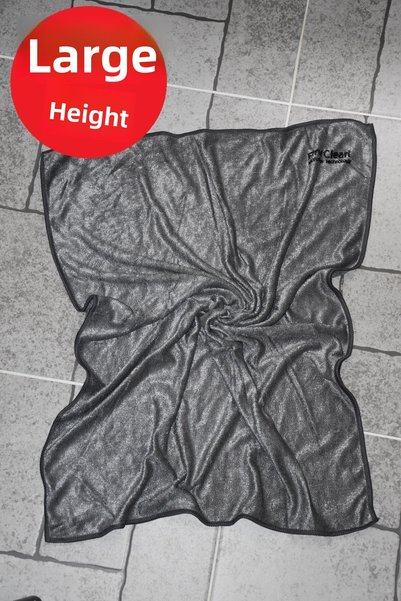 Fine Clean (1 Piece) Gray Microfiber Shiny Large Size Floor Tile Laminate Wall Cloth 50x70