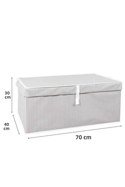 Smyak Κουτί πολλαπλών χρήσεων 3 ΤΕΜ με Καφέ Καπάκι - 70x40x30